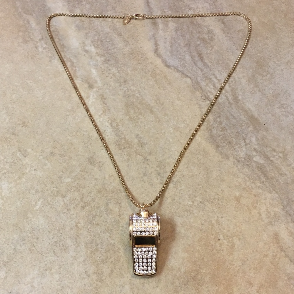 Gold Bling Whistle Necklace